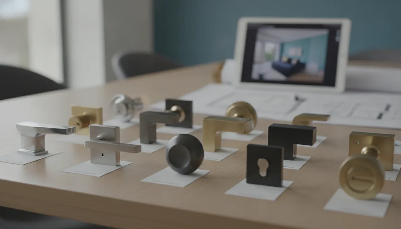 Choosing the right door knobs from an assortment of styles and finishes.